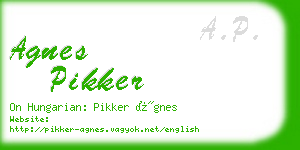 agnes pikker business card